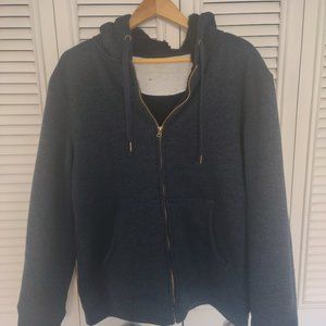 Men's WEATHERPROOF SHERPA HOODIE Large Zip Up 100% POLYESTER (SUPER WARM)